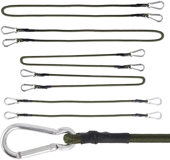 6 Set di cinghie per bicicletta con anello di lancio, espansione con anello di lancio, 2 * 120 cm, 2 * 90 cm, 2 * 60 cm cinghie per bicicletta con ganci per bicicletta, carico, campeggio