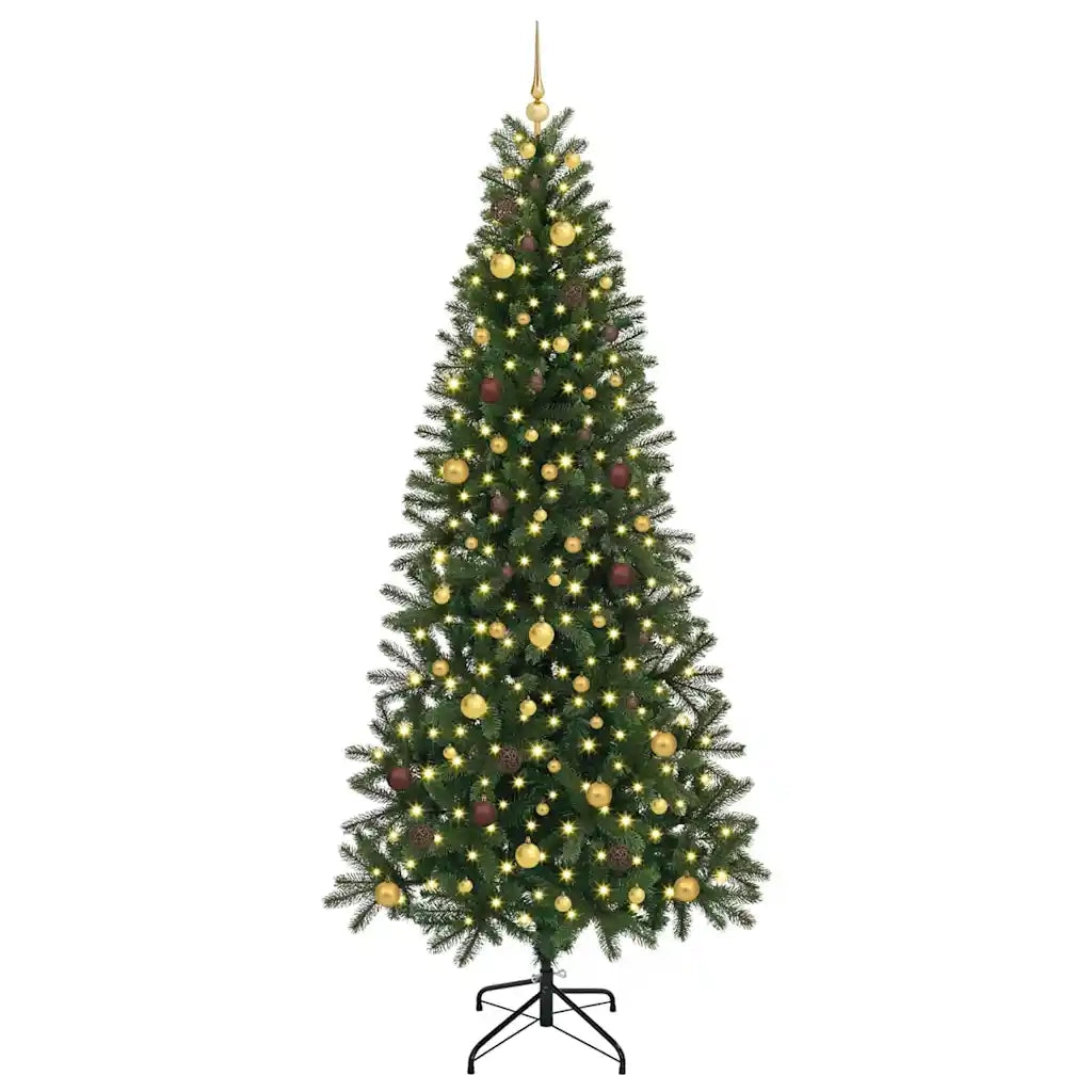 Albero di Natale artificiale con 300 LED Verde 240 cm PE e PVC 3397377