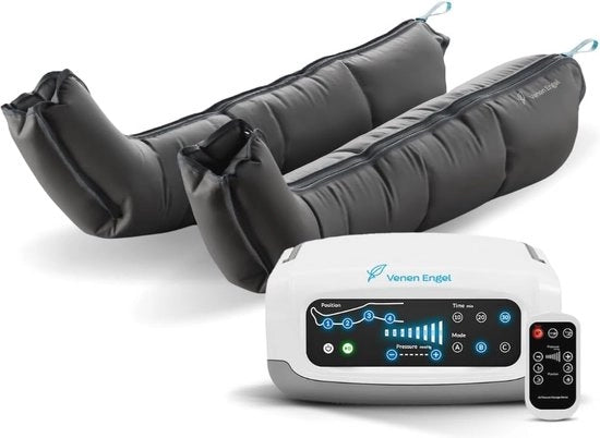 Apparecchio per massaggi premium per le gambe con camere d'aria disimpegnabili - 4 programmi di massaggi, pressione e tempo regolabili