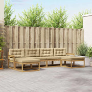 Set di divani da esterno 6 pz Bianco e Beige 3386822