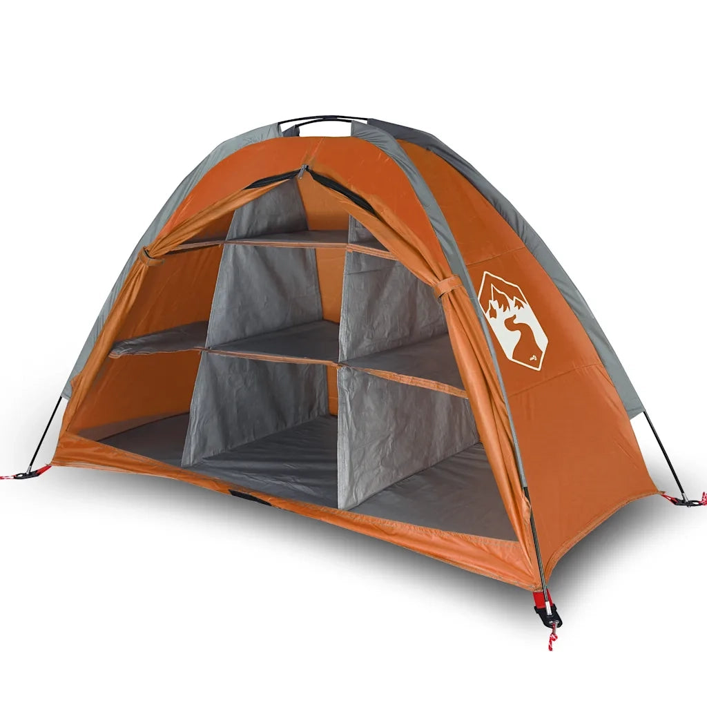 Tenda Portaoggetti 9 Scomparti Grigio e Arancione Impermeabile 94376