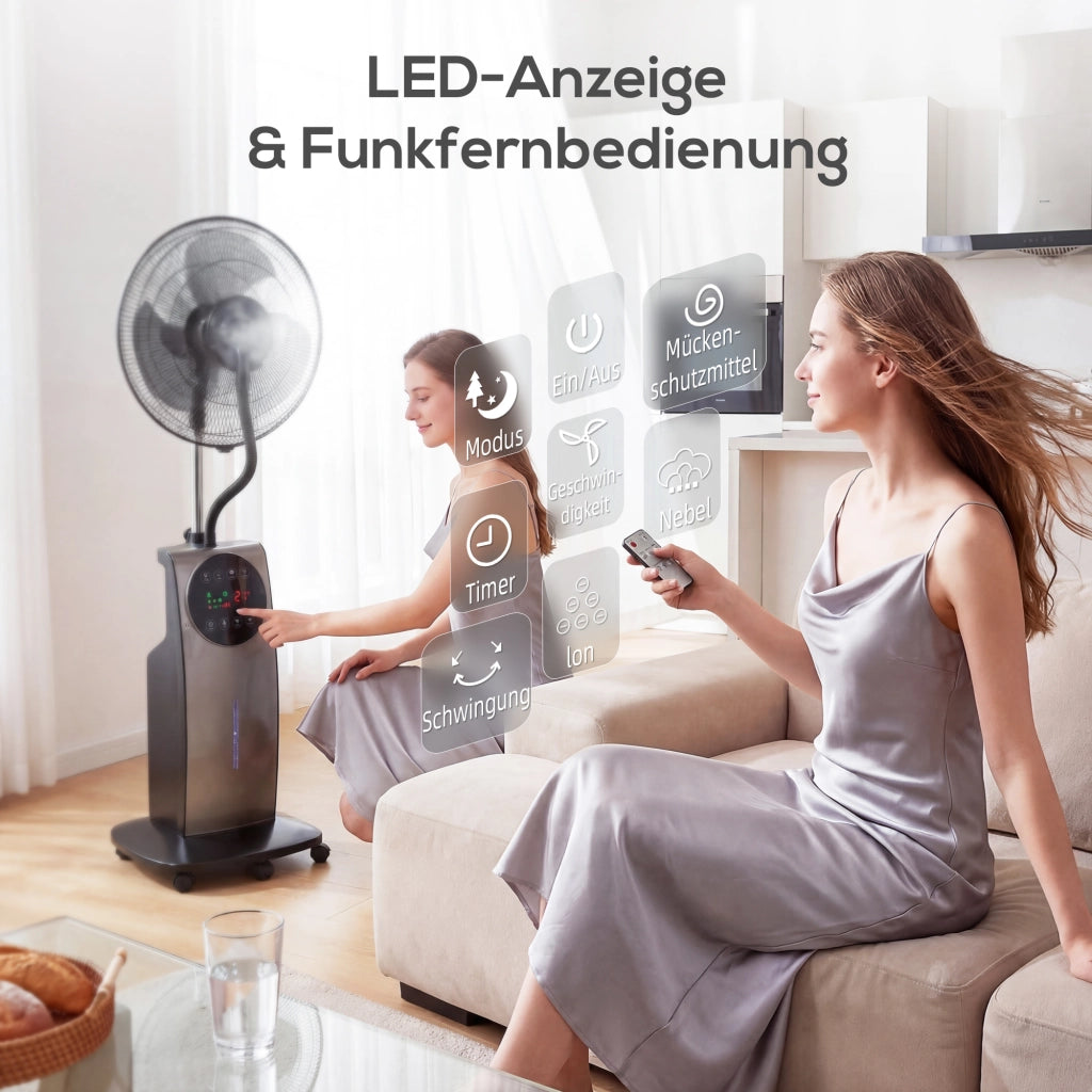 Ventilatore Nebbia con Telecomando ¨C zephmum ¨C Grigio