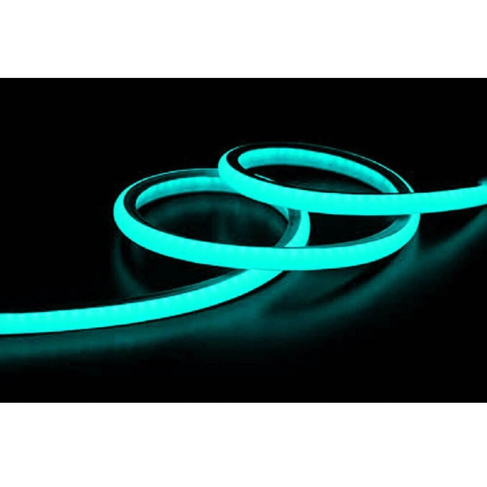 Trade Shop - Strip Led Neon Flessibile Striscia Decorativa 5 Mt Ip65 Luce Celeste U-12v-ce -