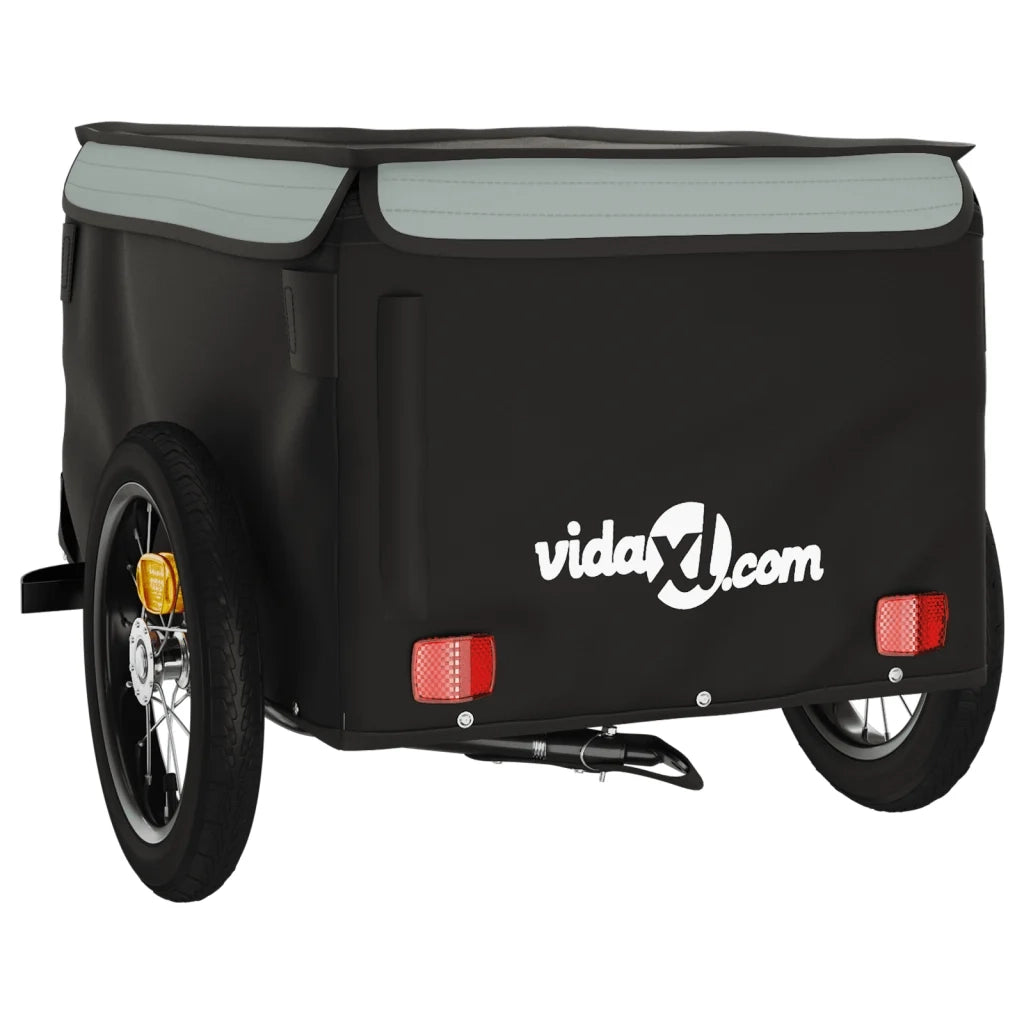 Rimorchio da Bici Nero e Grigio 30 kg in Ferro CFW5204189