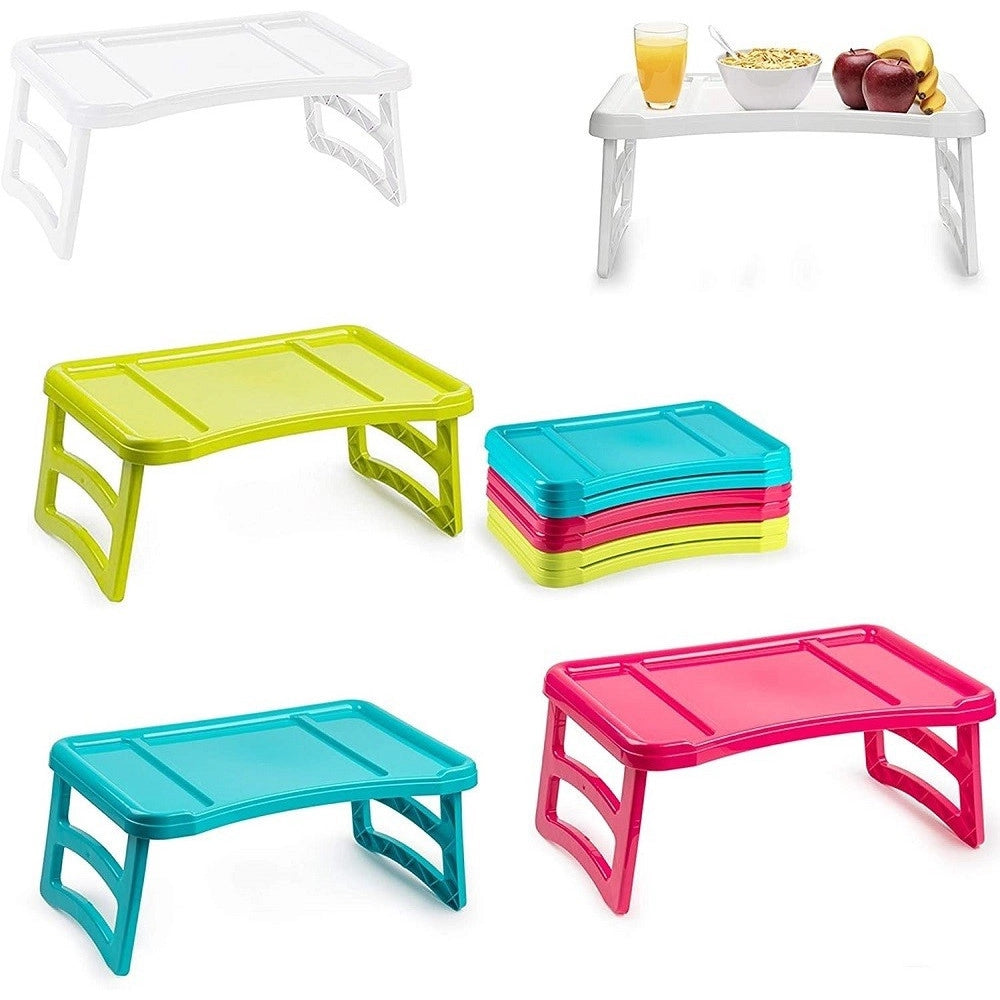 Trade Shop - Vassoio Tavolo Tavolino Da Letto Pieghevole Divano In Plastica Colorata 119211a -