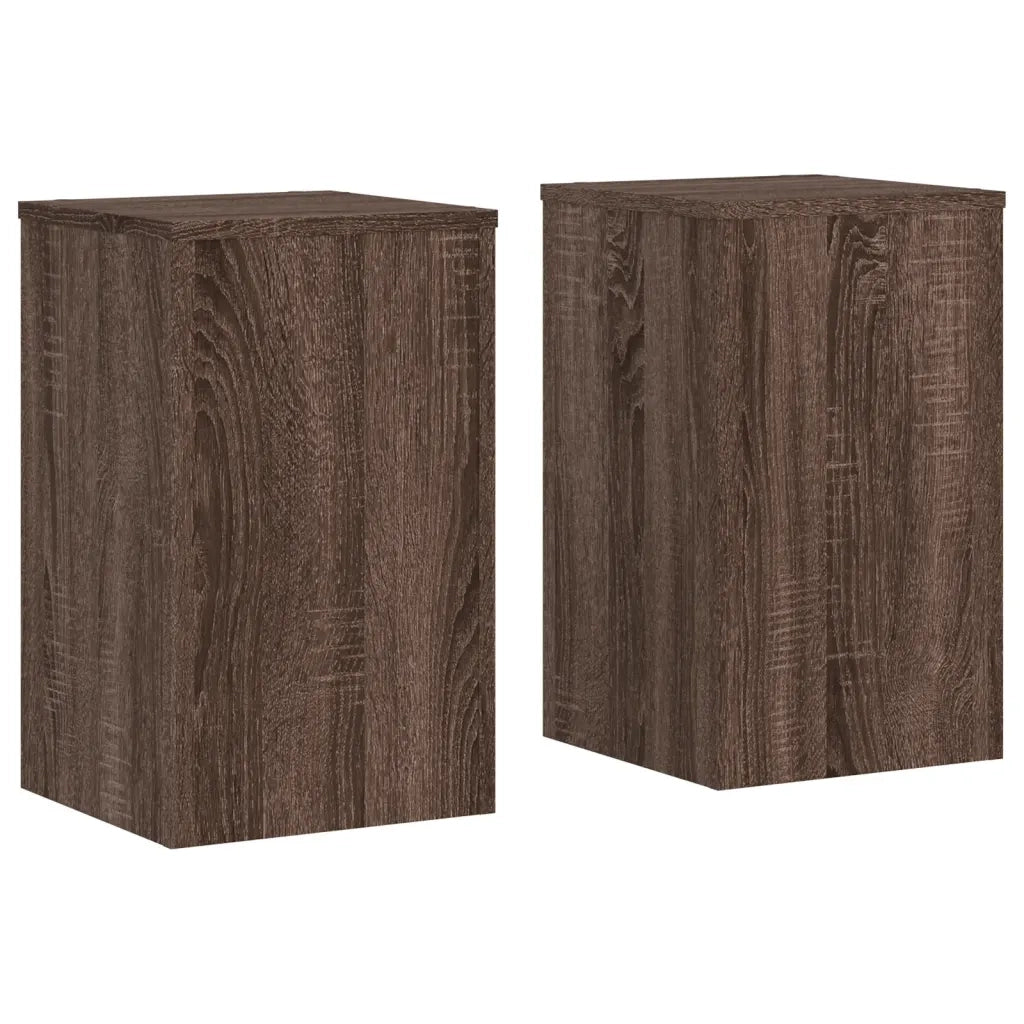 Supporti per Piante 2 pz Marrone 30x30x50 cm Legno Multistrato 852921