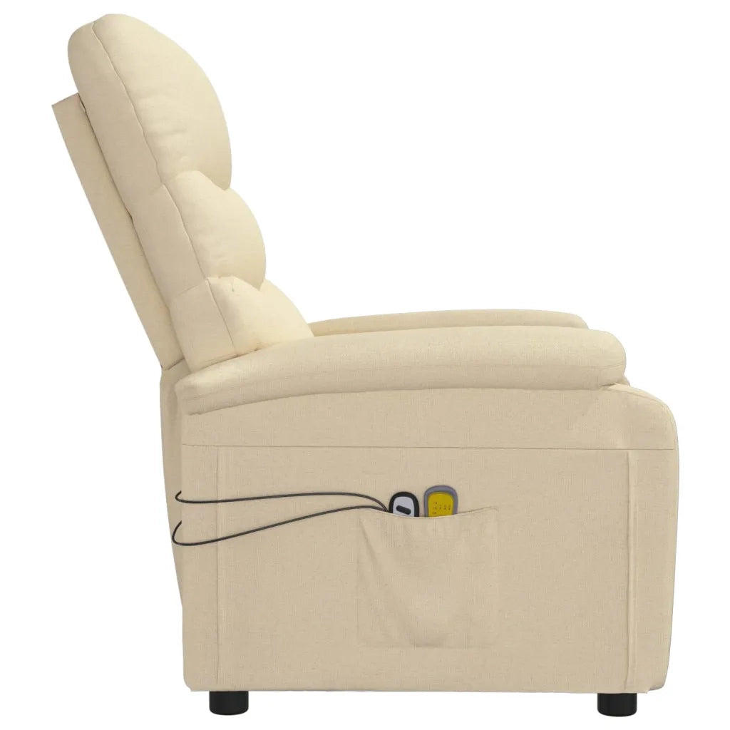 Poltrona Elettrica Massaggiante Crema in Tessuto cod mxl 31991