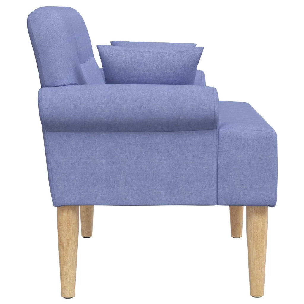 Loveseat con bottoni imbottiti Blu jeans 120 x 65 x 79 cm 42041821