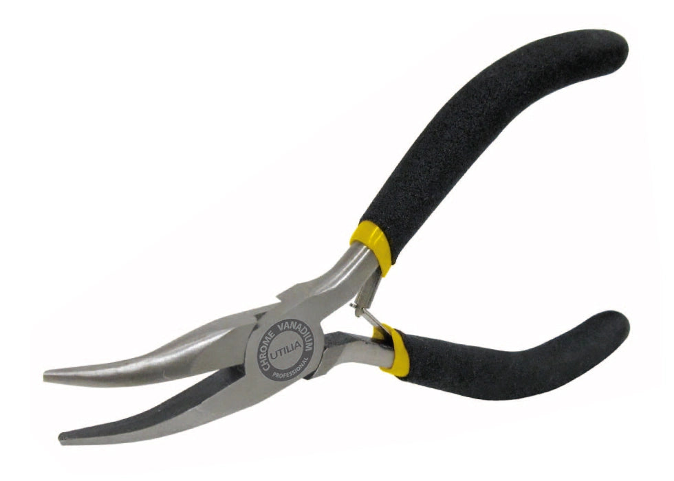 Utilia PINZA A BECCHI 1/2 TONDI PIEGATI PROFESSIONALE  mm. 120 6.00 pz
