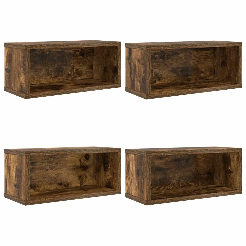 Rack per Stoccaggio CD 4 pz Rovere Fumo 40 x 17 x 17 cm 8012720