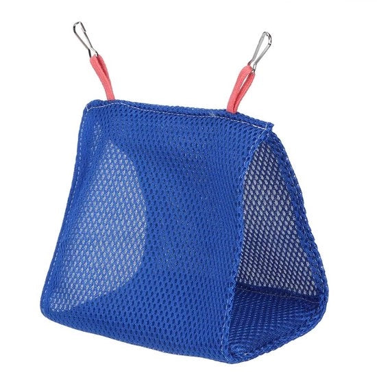 Sistema di Sostegno per Uccelli - Reticolo Respirante - Blu - Letto per Uccelli