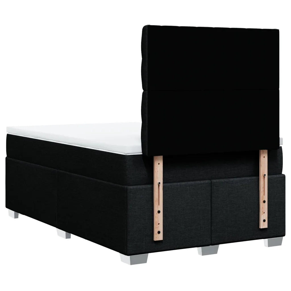 Giroletto a Molle con Materasso Nero 120x200 cm in Tessuto 3290464
