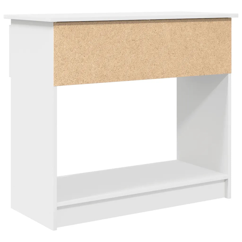 Tavolo Consolle con Cassetti Bianco 85,5x38,5x74,5 cm 861391