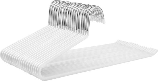 Hangers in metallo deluxe - Pantaloni - 20 pezzi - Hangers per pantaloni - Spazievatori - 38x13cm