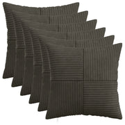 Federa 6 pcs ALMELO Antracite 35 x 35 cm corduroy 914066