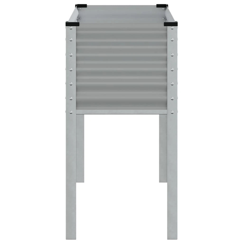 Fioriera rialzata per piante e fiori terrazza giardino 100 x 41 x 90 cm acciaio grigio 02_0037272
