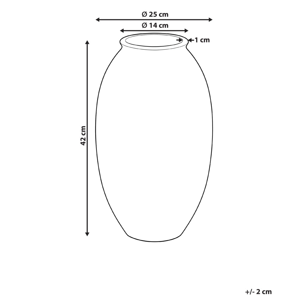 Vaso da fiori bianco sporco in fibra di argilla dipinta per interni ed esterni Forma rotonda Design moderno Soggiorno