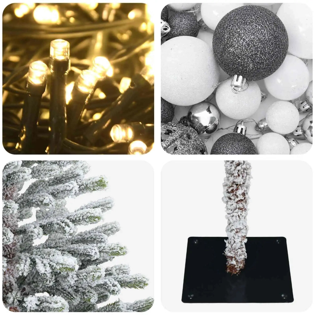 Albero di Natale Artificiale con Palline 150 cm 150 LED 3466182