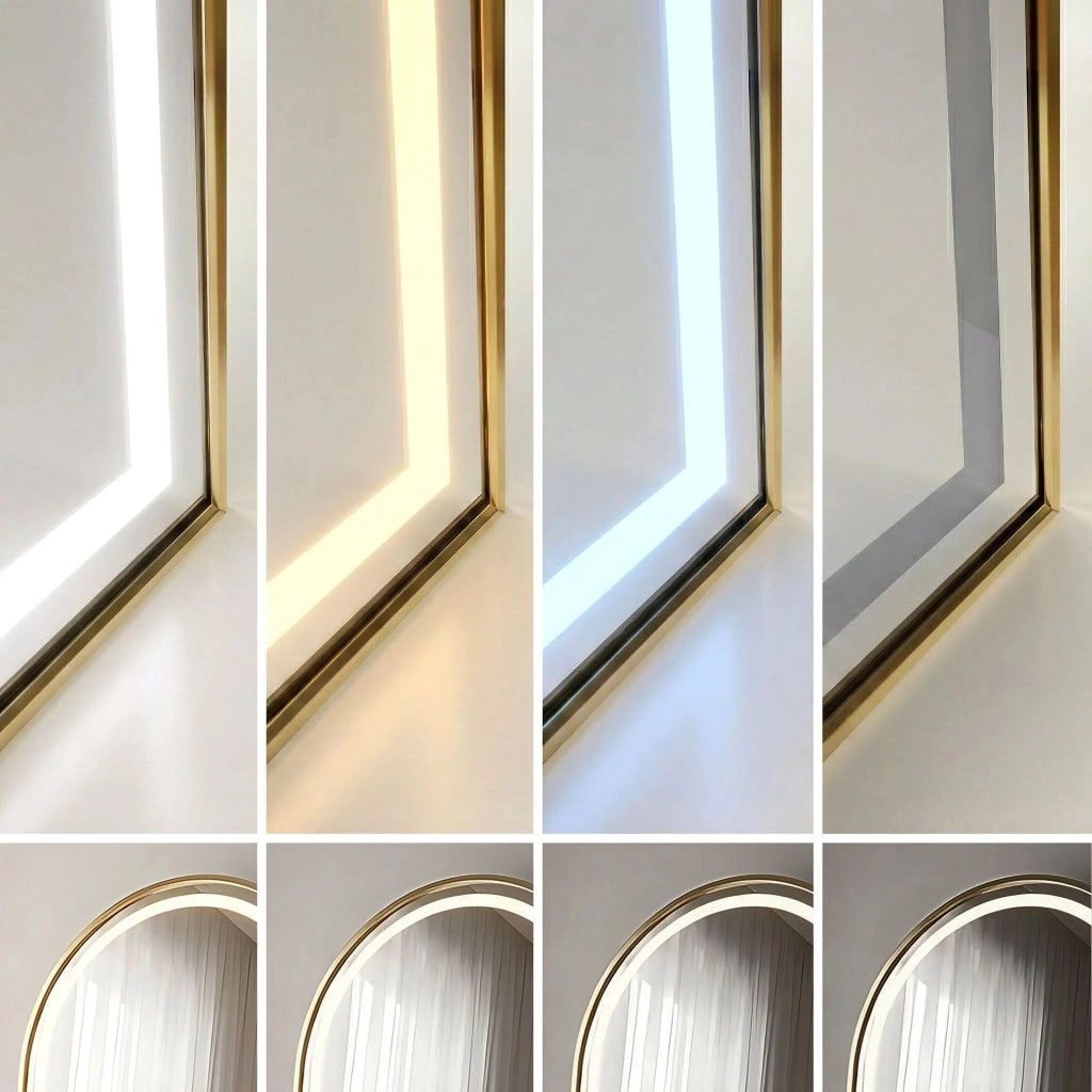 Specchio Led Orbit 50x160cm Brush Gold