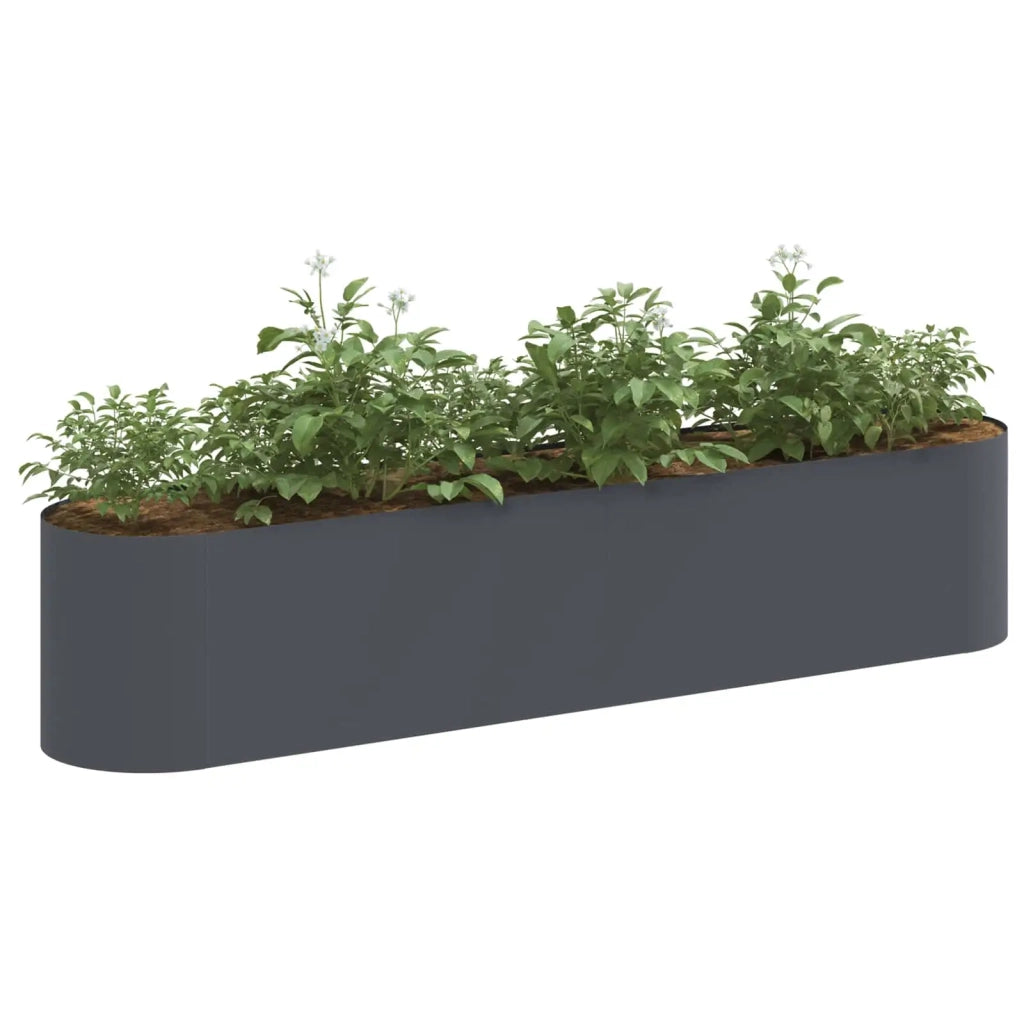 Letto rialzato da giardino Antracite 200 x 40 x 40 cm 8011693