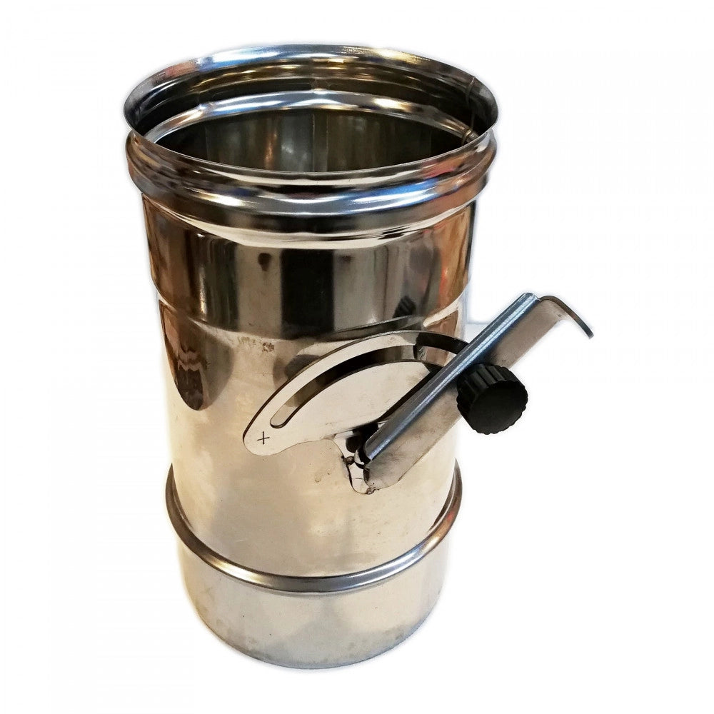 Manicotto mf inox air aisi 304 da 80mm con valvola manuale e chiusura quasi totale