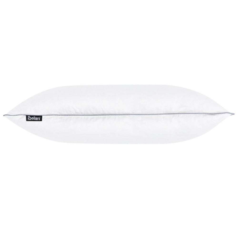 Cuscino alto a triplo scomparto Rivestimento in cotone premium Imbottitura in piuma d'oca Imbottitura in piuma Bianco 80 x 80 cm Teide