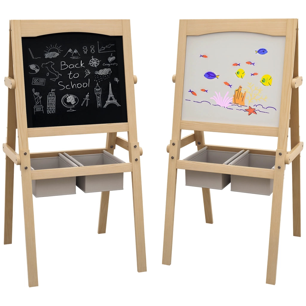Lavagna Cavalletto 3 in 1 per Bambini ¨C Xylo ¨C Legno, 3-6 anni, 58x50.5x109cm