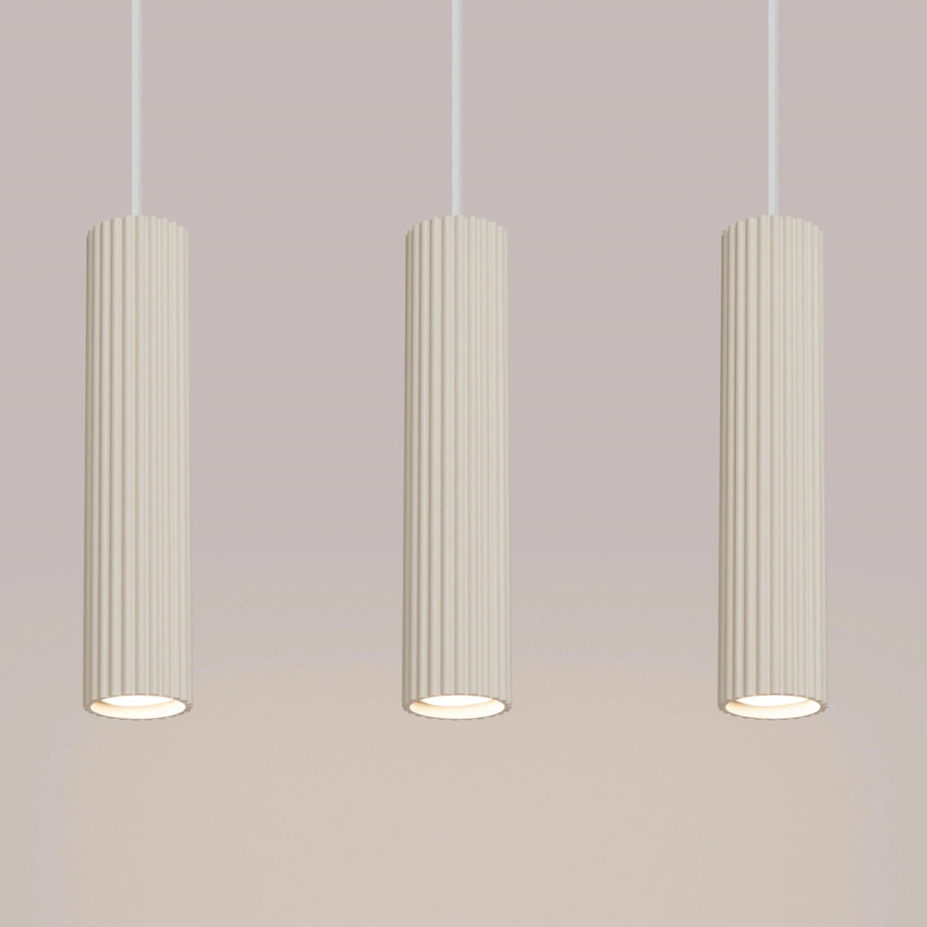 Lampada sospensione moderna beige barra 3xGU10 Gravio