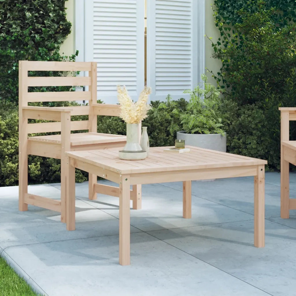 Tavolo da Giardino | Tavolino da esterno 82,5x82,5x45 cm in Legno Massello di Pino