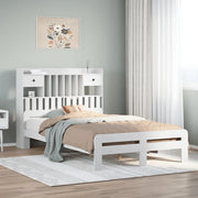 Letto Libreria senza Materasso Bianco 135x190 cm Legno di Pino 3308898
