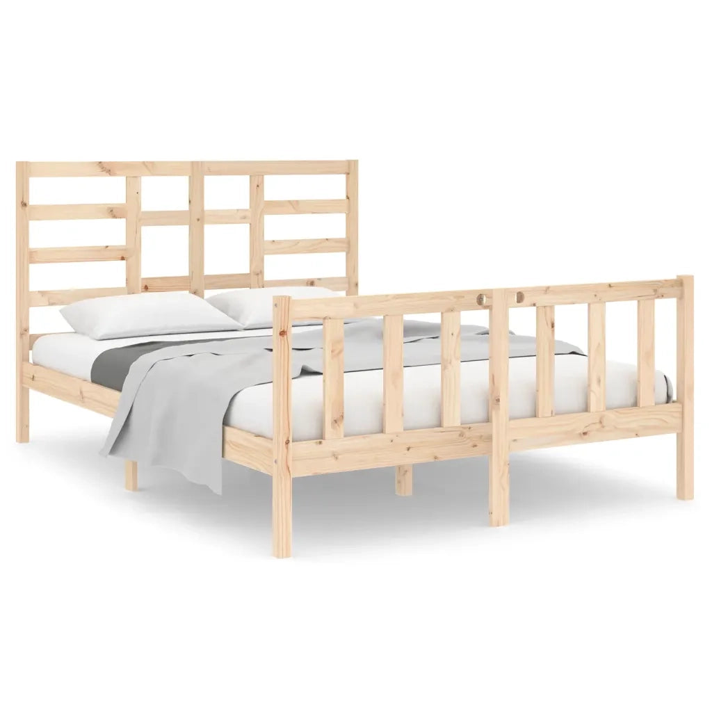 Giroletto-Struttura Letto in Legno Massello 140x190 cm 186812