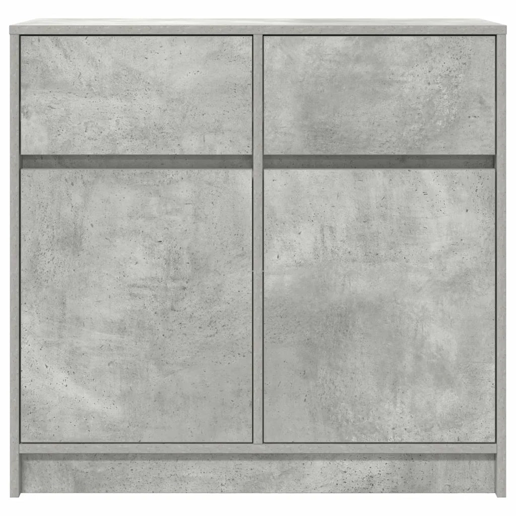 Credenza con Cassetto Grigio Cemento 80x34x76 cm in Truciolato