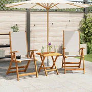 Sedie da Giardino Pieghevoli 2 pz Massello Acacia e Textilene 4008421