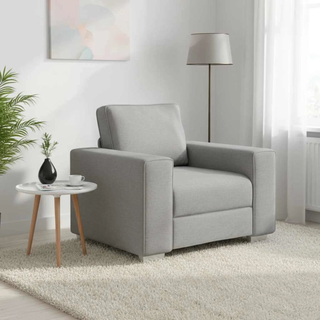 Divano Grigio Nuvola 100 x 80 x 82 cm Tessuto 4105215
