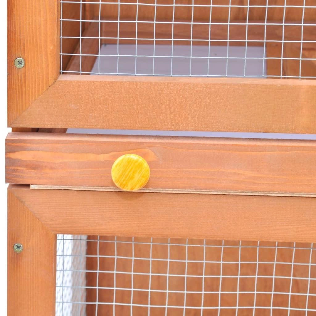 Gabbia/recinto da esterno 90 x 45 x 80 cm per piccoli animali 1 porta in legno 02_0000618