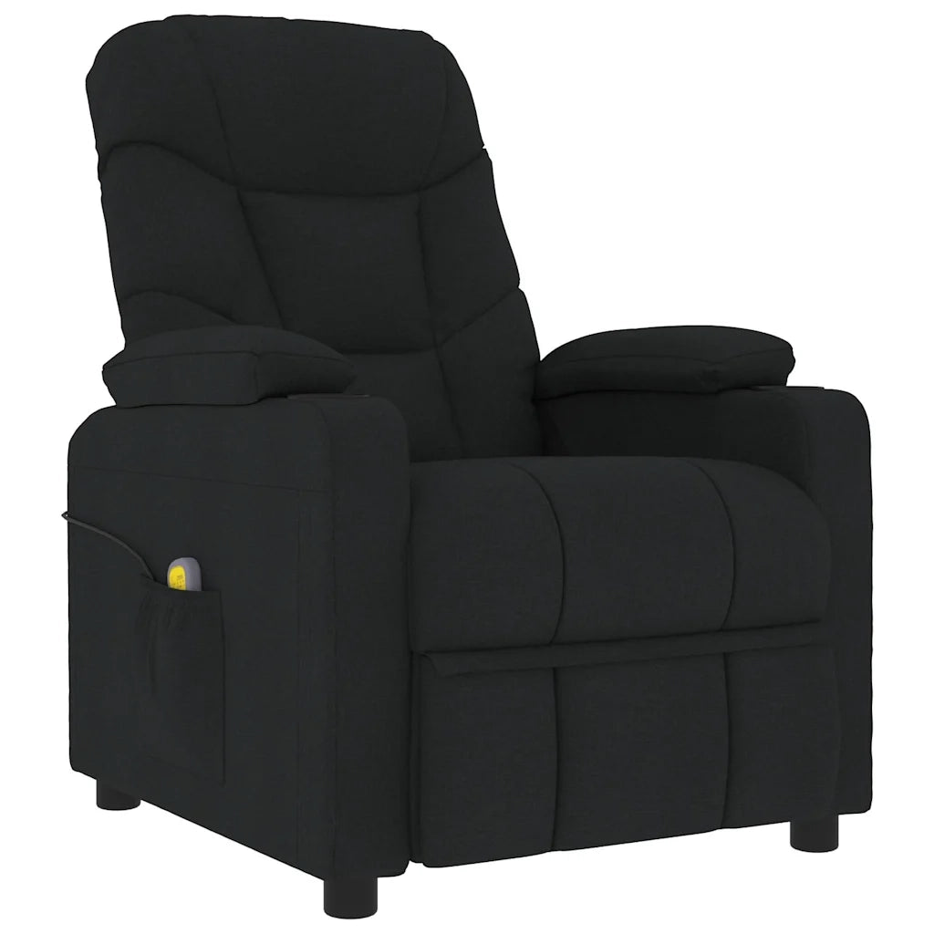 Poltrona Reclinabile in Tessuto Nero 348531
