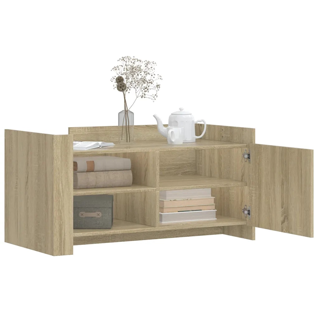 Tavolino Salotto-Tavolino da soggiorno-Tavolo Rovere Sonoma 100x50x50cm in Legno Multistrato 641320