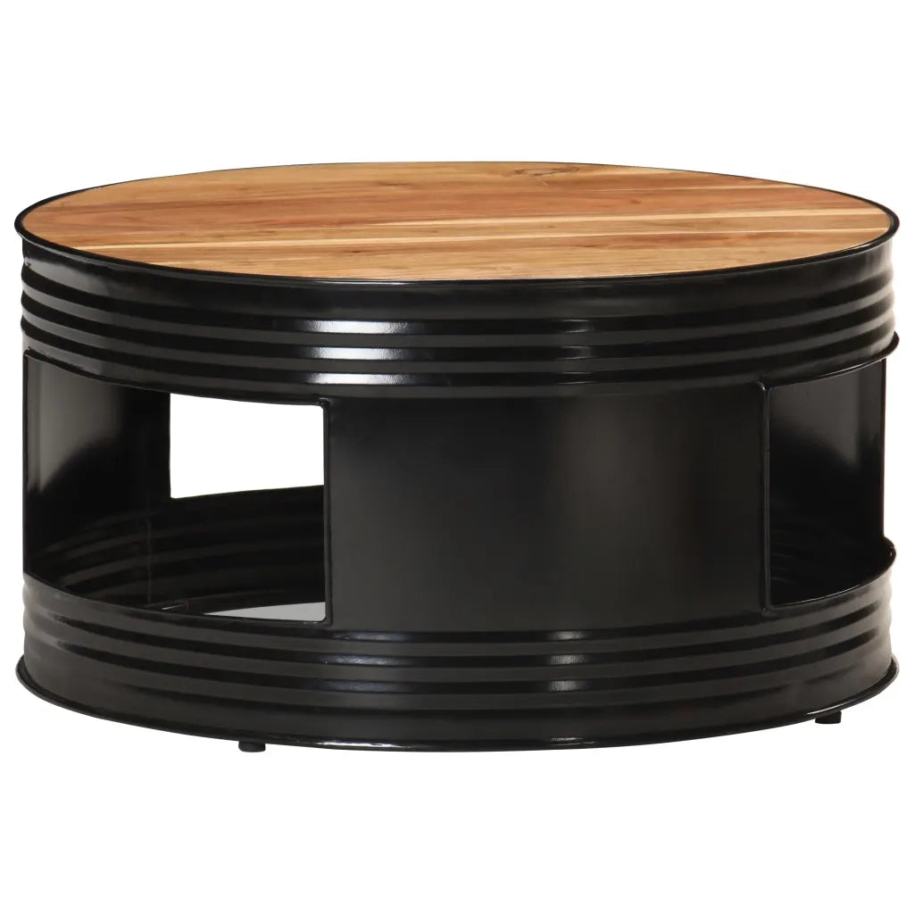Tavolino da CaffÃ¨ Nero 68x68x36 cm in Massello di Acacia cod mxl 57228