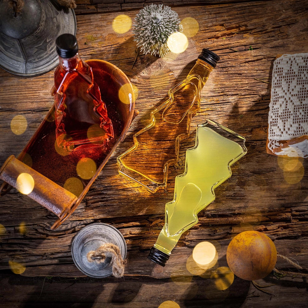 KADAX Butelka choinka 200ml pakiet 5szt z zakętką