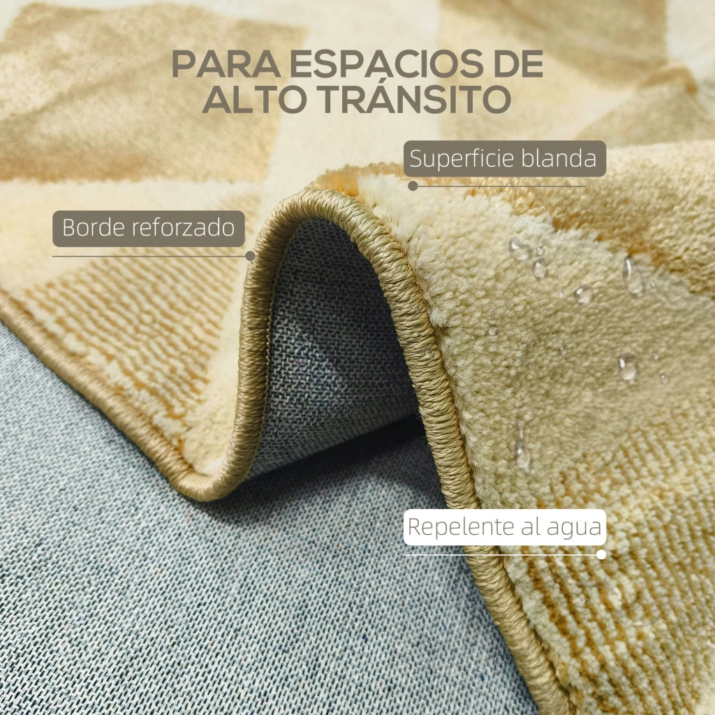 Tappeto Moderno Pelo Corto Lavabile ¨C zephmum ¨C 170x120 cm Crema