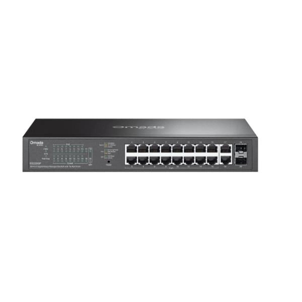 Switch tp-link omada es220gp 16x gigabit poe+ + 2x gigabit rj45 + 2x sfp 1u 13-inch rack-mountable easy managed switch