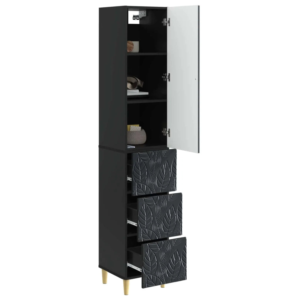 Set di armadi 2 pcs Nero 33 x 34,5 x 90 cm Legno ingegnerizzato