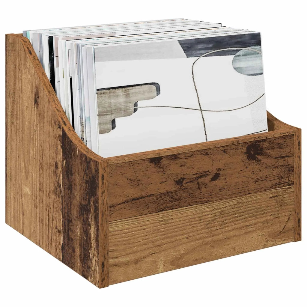 Scatola per dischi LP 2 pz Legno di quercia 37 x 33 x 32 cm 8012775