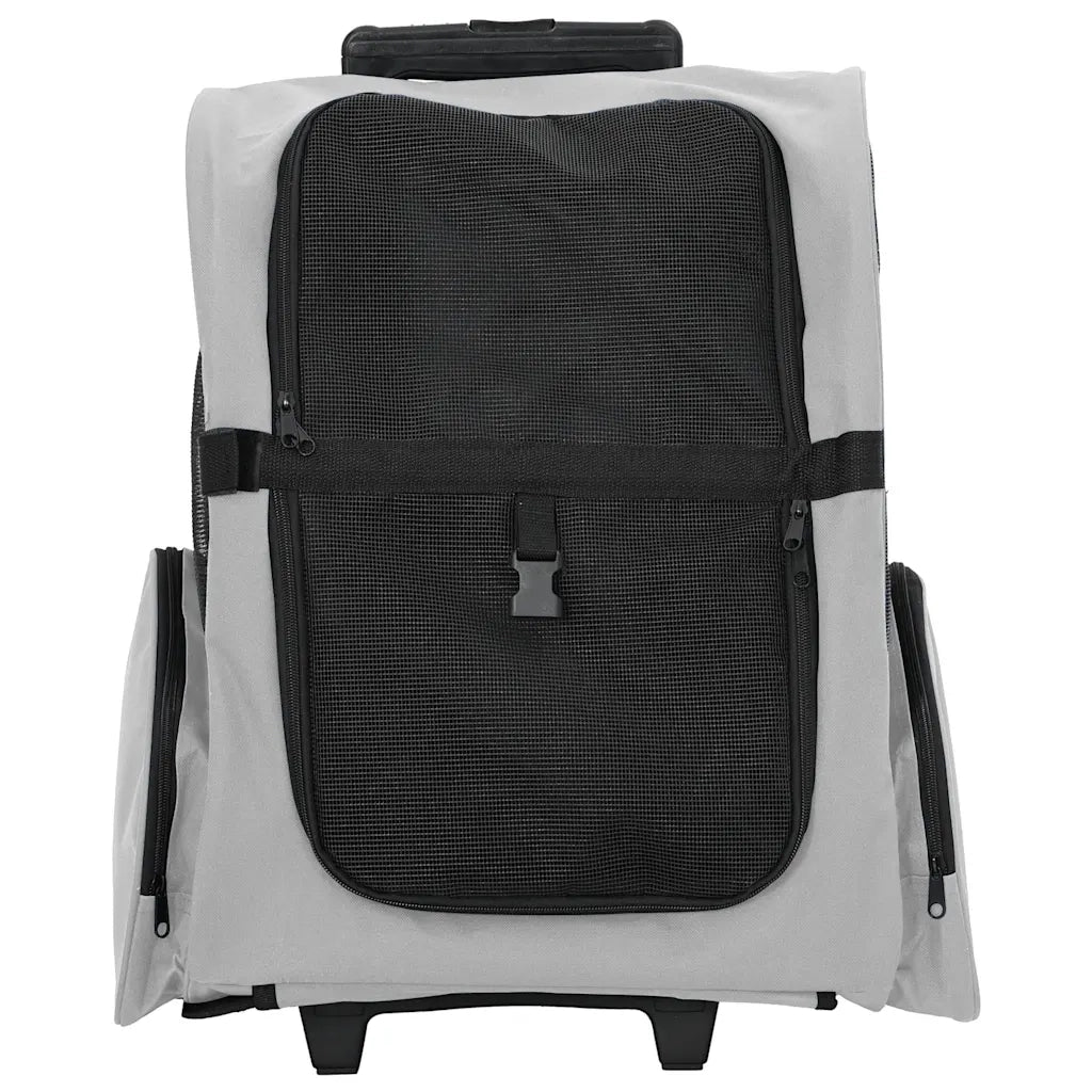Carrello per animali domestici 3 in 1 design grigio 48x32x(57-106) cm tessuto Oxford 42007373