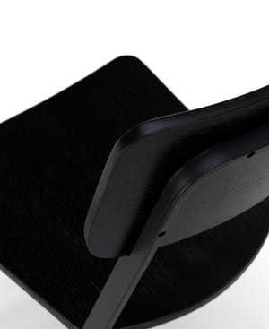 Set 4 Sedie 51x51,5xH82 cm in Legno e Metallo Woody Nero