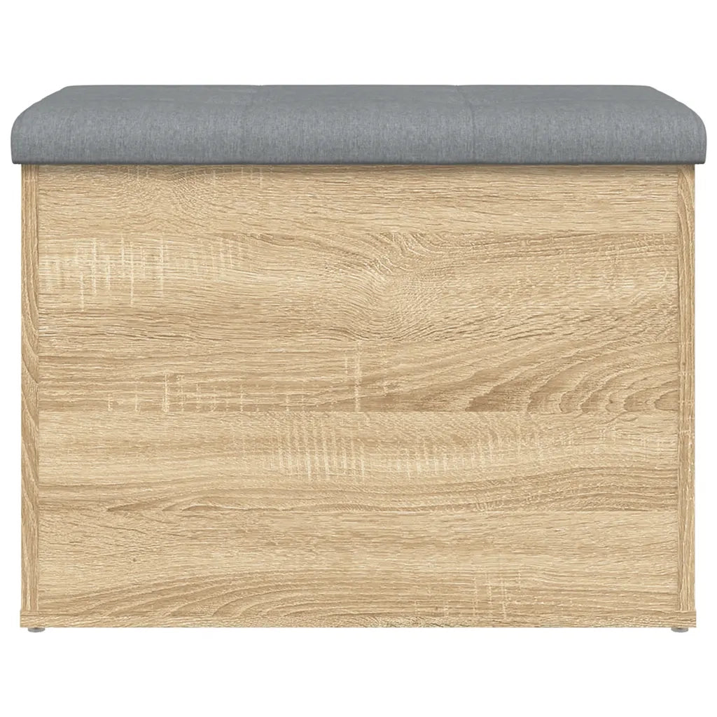vidaXL Panca Portaoggetti Rovere Sonoma 62x42x45 cm Legno Multistrato