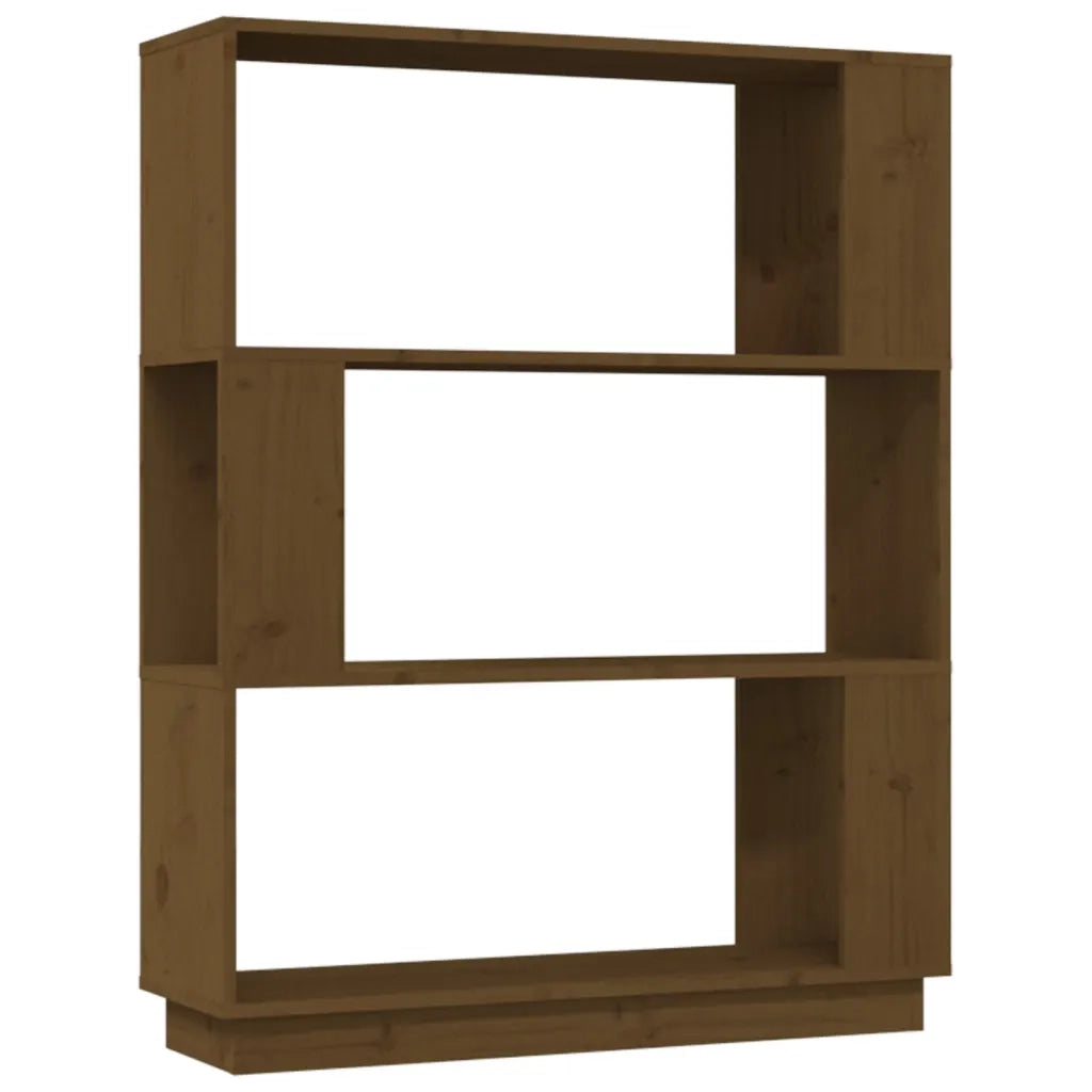 Libreria/Divisorio Ambrato 80x25x101 cm Legno Massello di Pino 814057