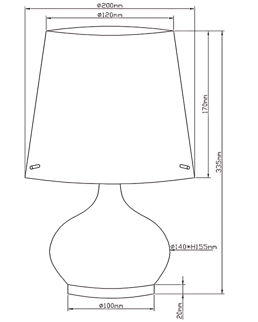 Lampada da tavolo Ade in metallo e vetro soffiato bianco, design elegante con doppia accensione, attacco G9 e E14, 230V, codice 2533-34-102