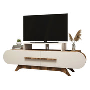 Nesatm, Mobile Porta tv un Ripiano, 145x37x50h cm Marrone Noce