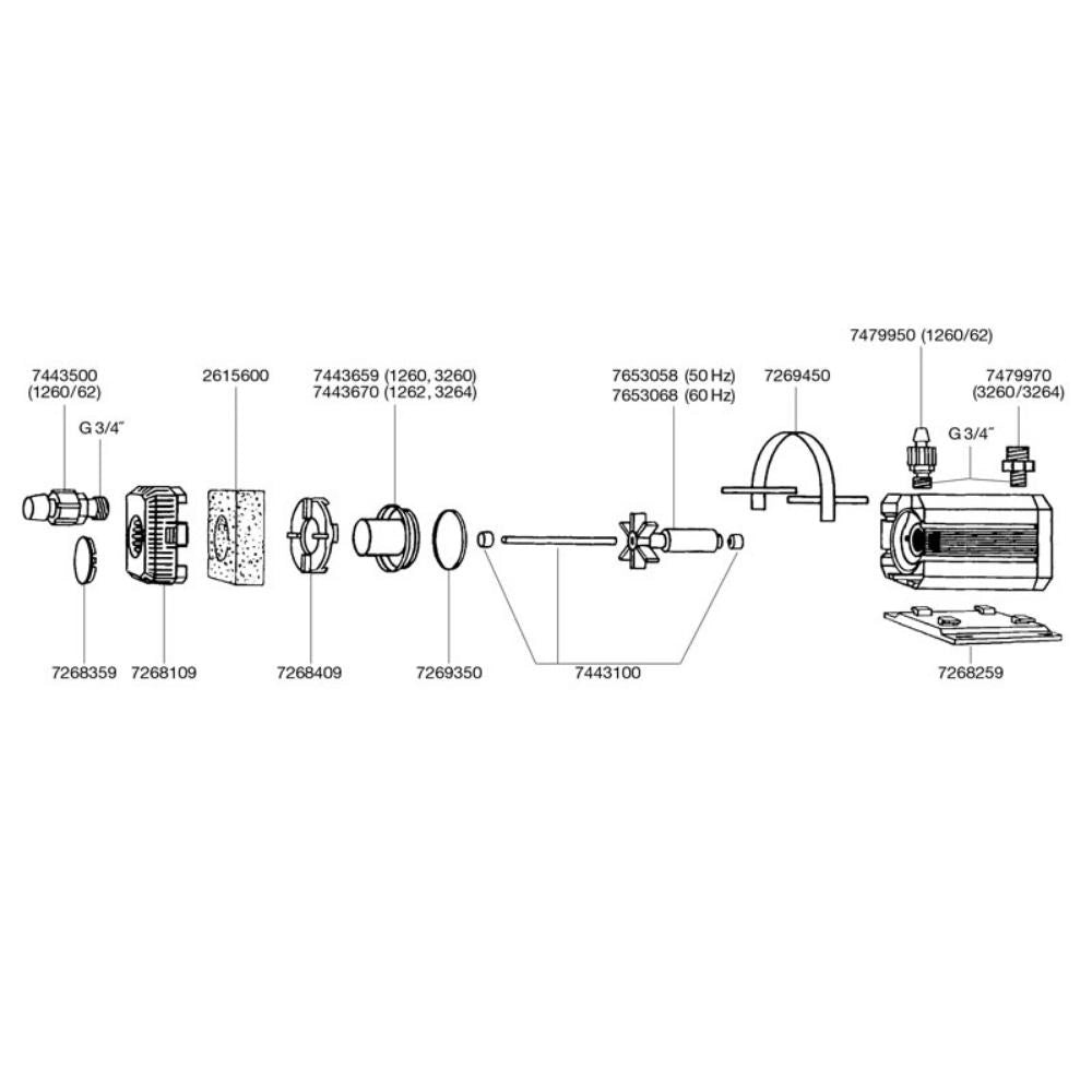 Eheim Pompa - Pompa centrifuga multiuso ad alte prestazioni Modello: 1260